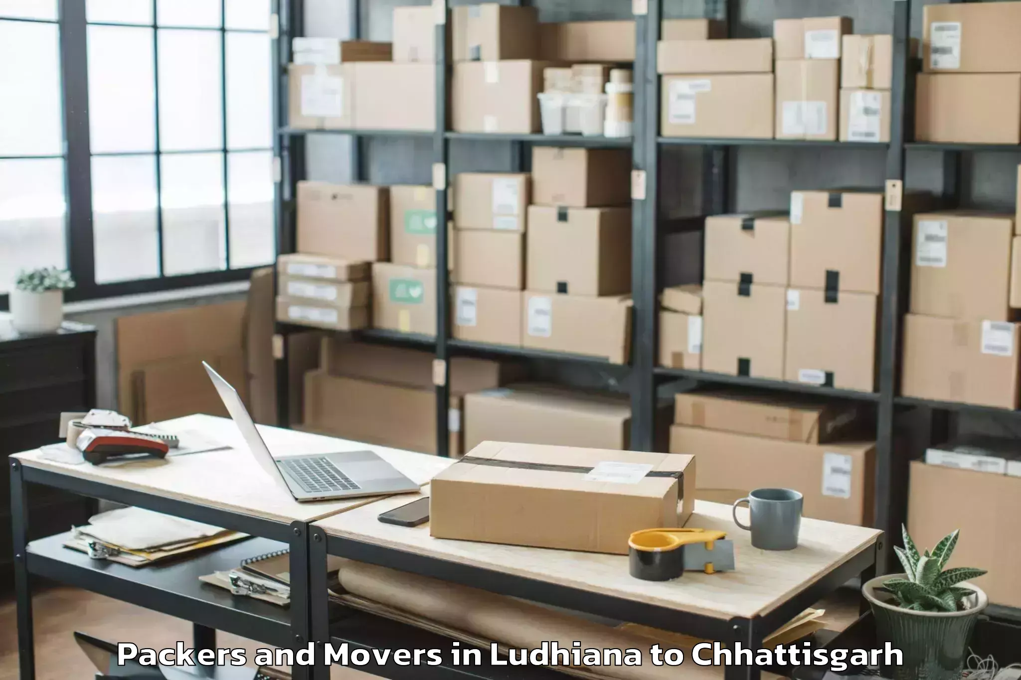 Easy Ludhiana to Kirandul Packers And Movers Booking